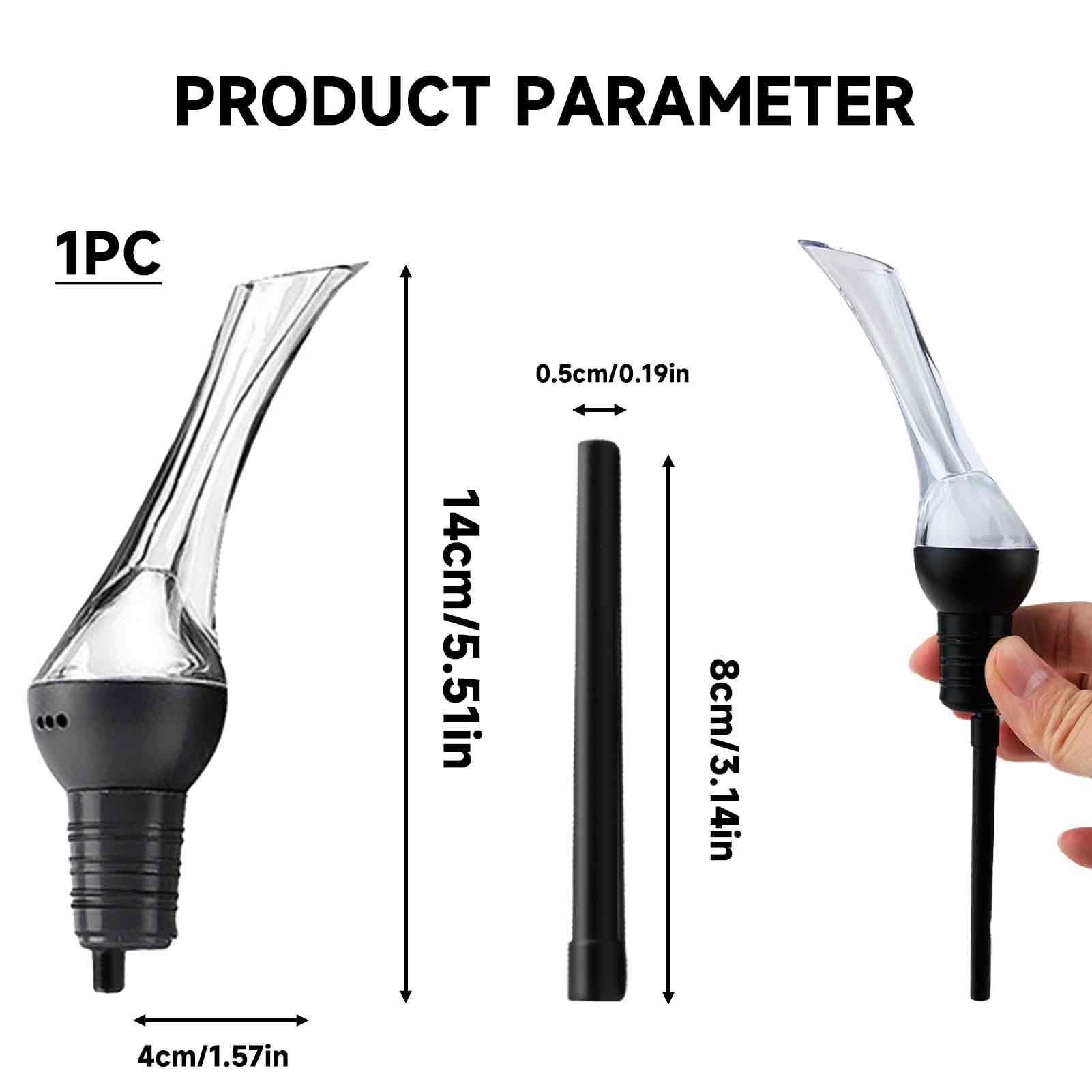 Aérateur à Vin Avec Bec Verseur Anti-goutte – Décanteur Instantané – Acrylique Sans BPA