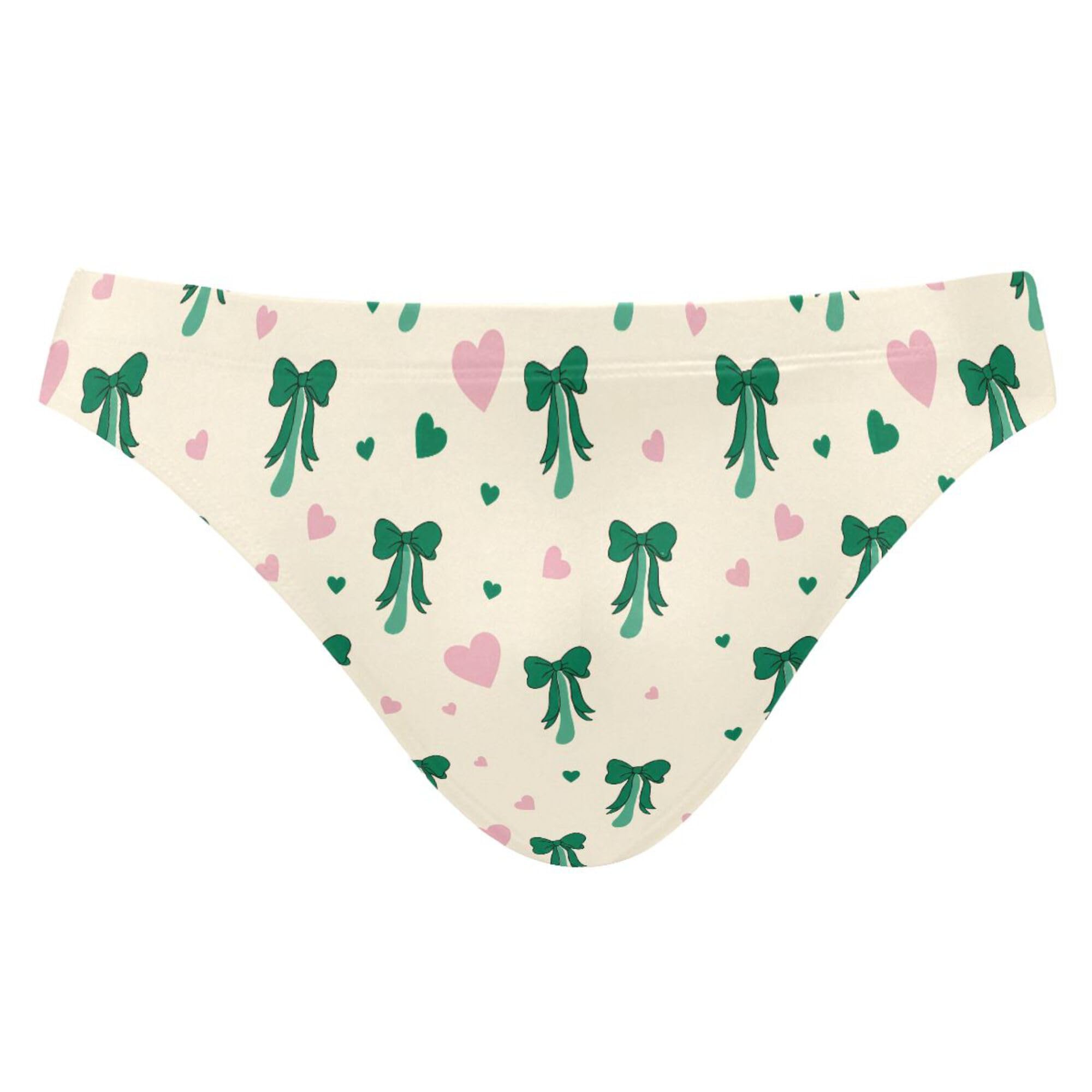 S Husky Green Bows Swim Briefs for Men Bikini Swimwear Boys Short XXL B0405005