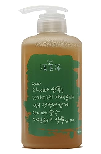 ChungMiJung Kelp Champú para cuero cabelludo pequeño para la caspa, 16.9 fl oz, orgánico 18 ingredientes de la naturaleza para pieles sensibles,