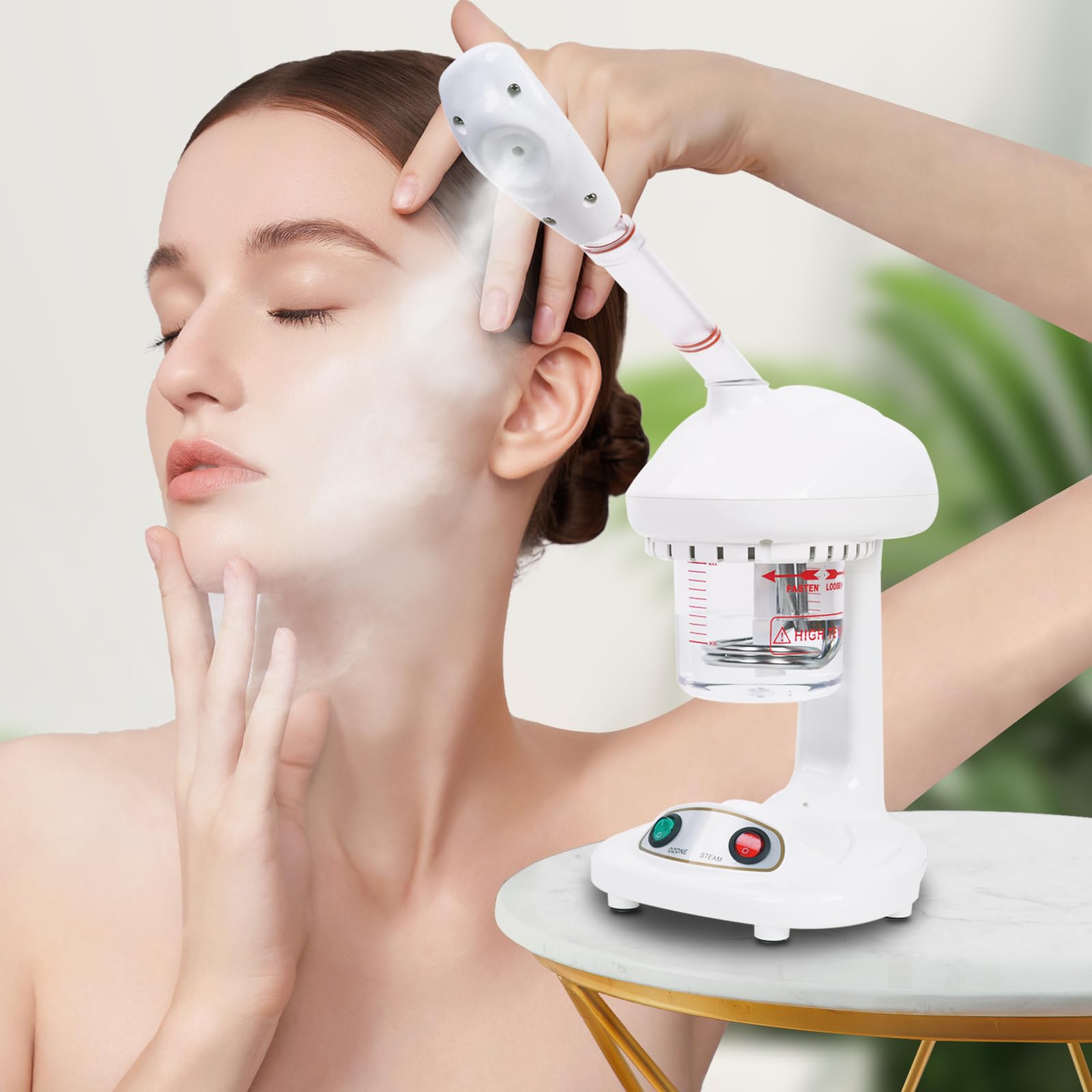 Vaporizador Facial Spray SPA Facial de Nano Iónico Hogareño, Destapar Poros, Humidificador Atomizador de Niebla Caliente, multifunción, con boquilla giratoria de 360 grados