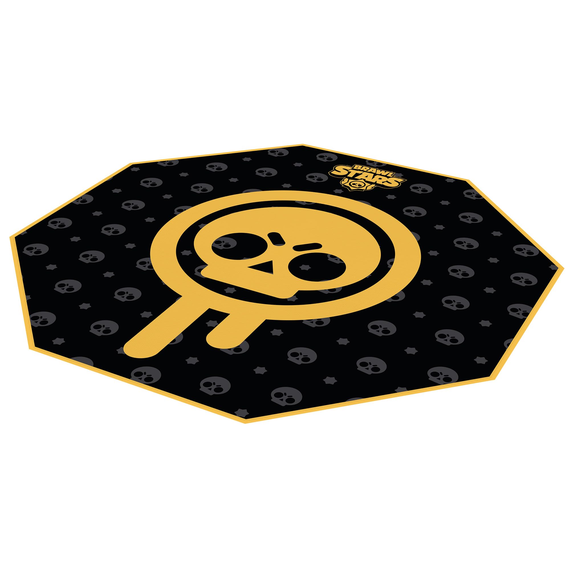 Tapis de Sol Gamer Brawl Stars Noir et Jaune, 100x100 cm, Protection Sol et Antidérapant - SUBSONIC | Licence Officielle. Tapis de protection de Sol et Parquet pour Chambre Gamer et Tapis de Chaise de Bureau – Facile à Nettoyer