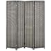 HOMCOM Biombo de 4 Paneles de Bambú Separador de Ambientes Plegable Divisor de Espacios para Dormitorio Salón 180x180x1,9 cm Marrón y Negro