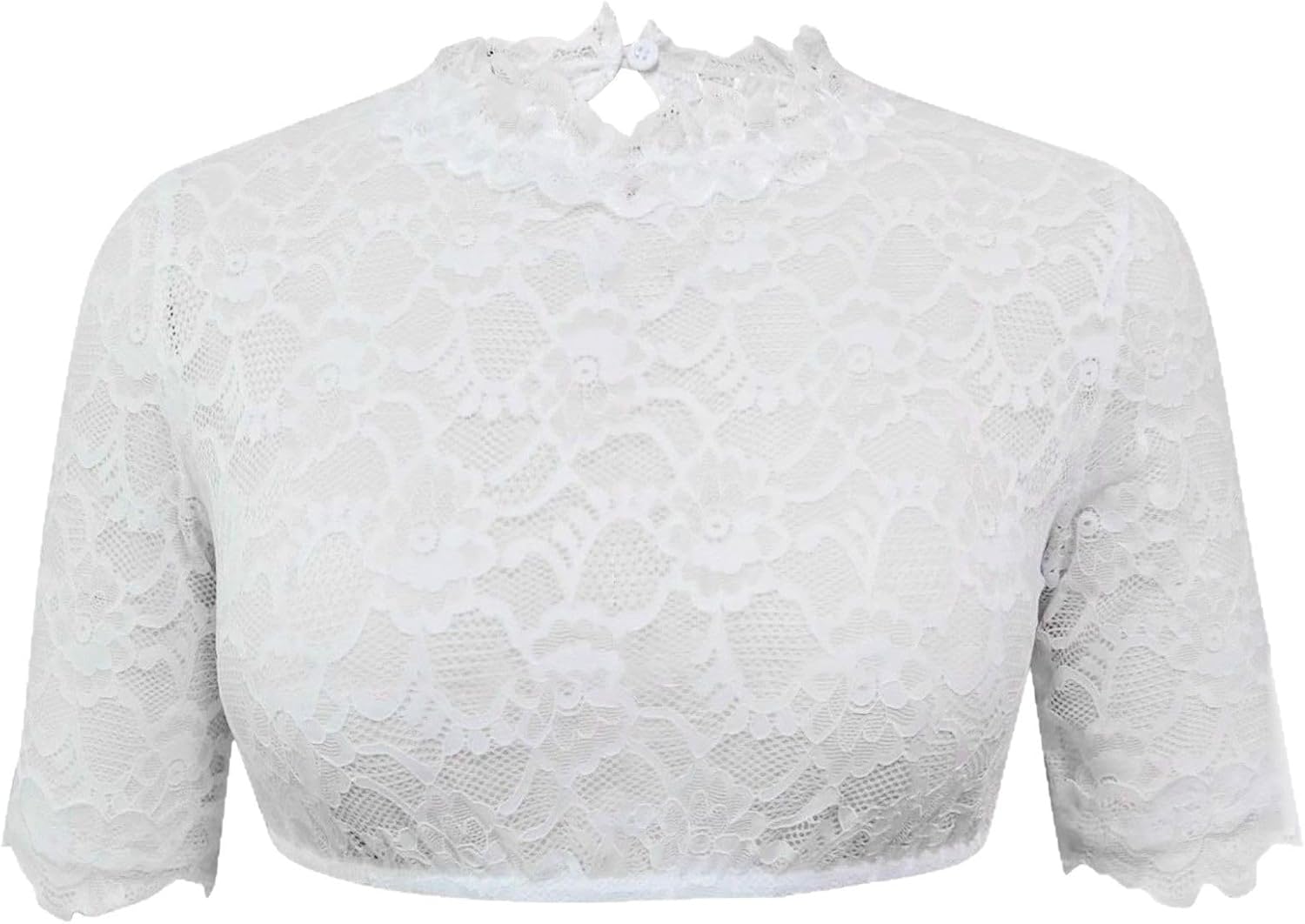 Women's Plus Size Lace Shirts Bavarian Oktoberfest Costume Traditional Dirndl Blouse Beer Garden V Neck Crop Top