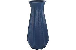 8 Inch Navy Blue Vase: Modern Home Decor with Bold Elegance