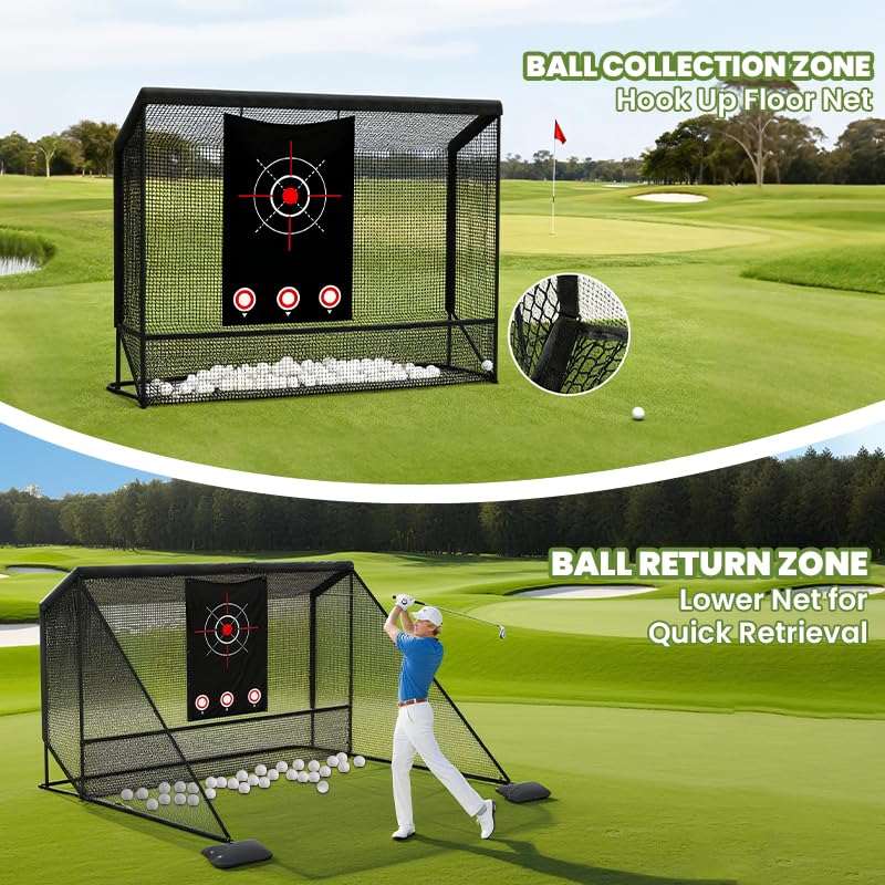 10x7ft Steel Frame Golf Hitting Net