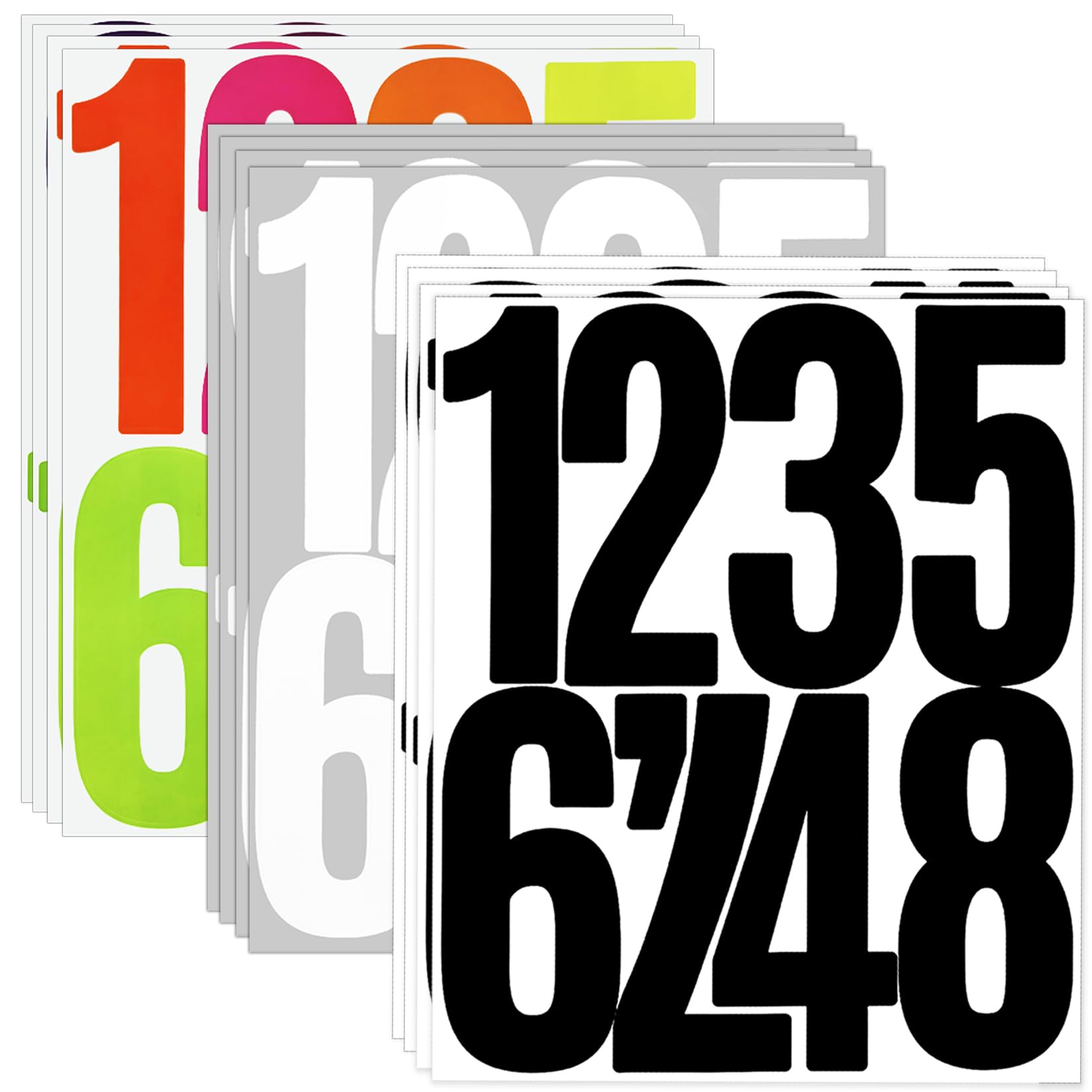 Amazon.com: 5 Inch Vinyl Number Stickers,132 Pieces Self-Adhesive