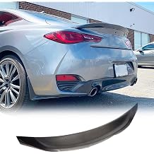 ألياف الكربون الجذع المفسد لإنفينيتي Q60 Q60S كوبيه 2017-2022 غطاء التمهيد الخلفي Highkick Tail Wing Lip Rear Trunk Spoiler
