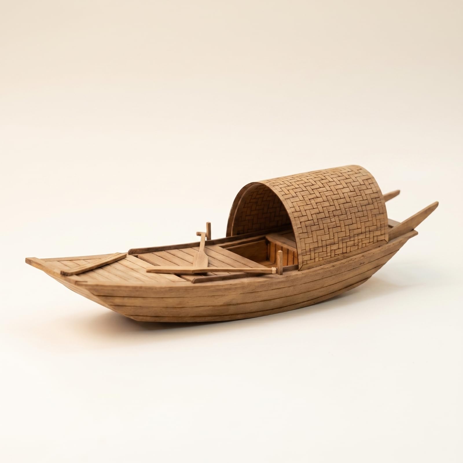Chosertory Modellino Barca Tradizionale Cinese Kit Barca in Legno Barca Peschereccio Scafo Legno Progetto Hobbistico Gratificante con Riproduzione Accurata, A Fishing Boat