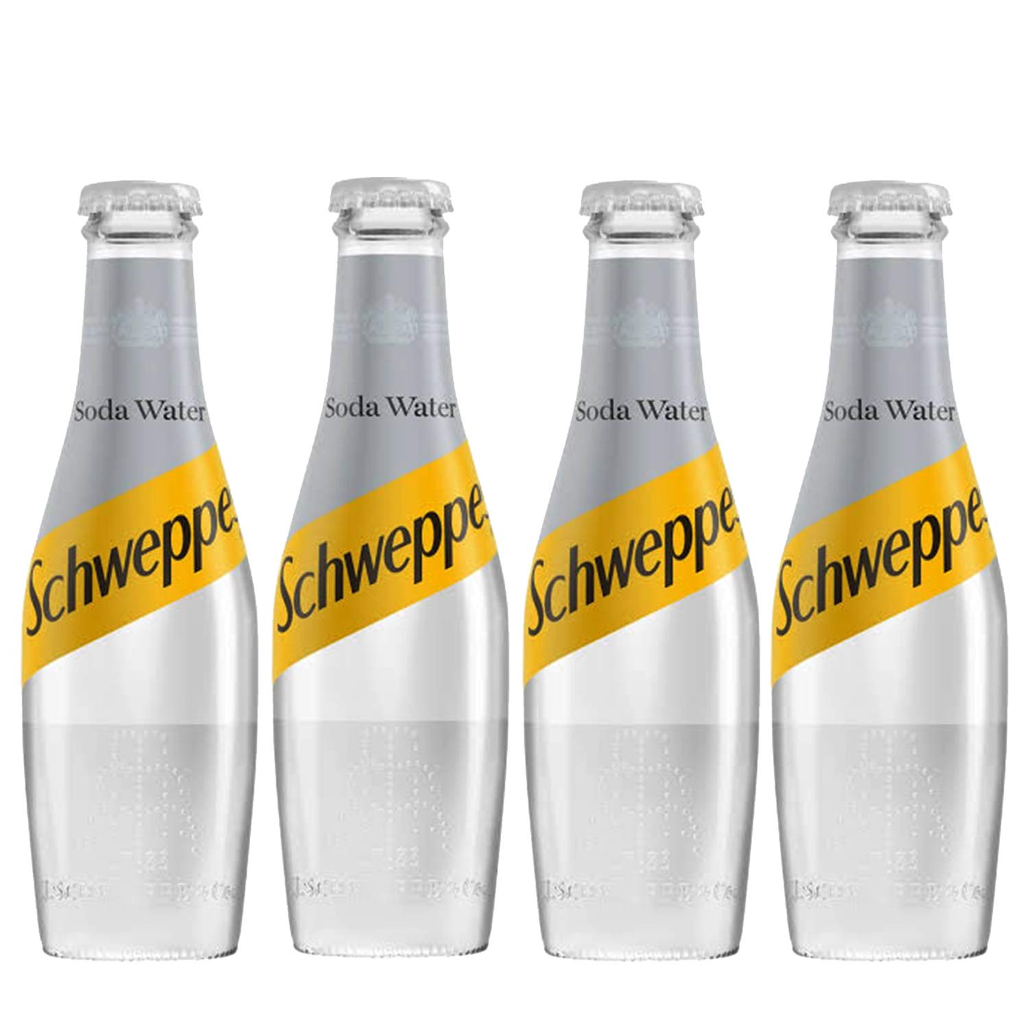 Schweppes Soda Water Pack of 4 Bottle, 4 x 200 ml