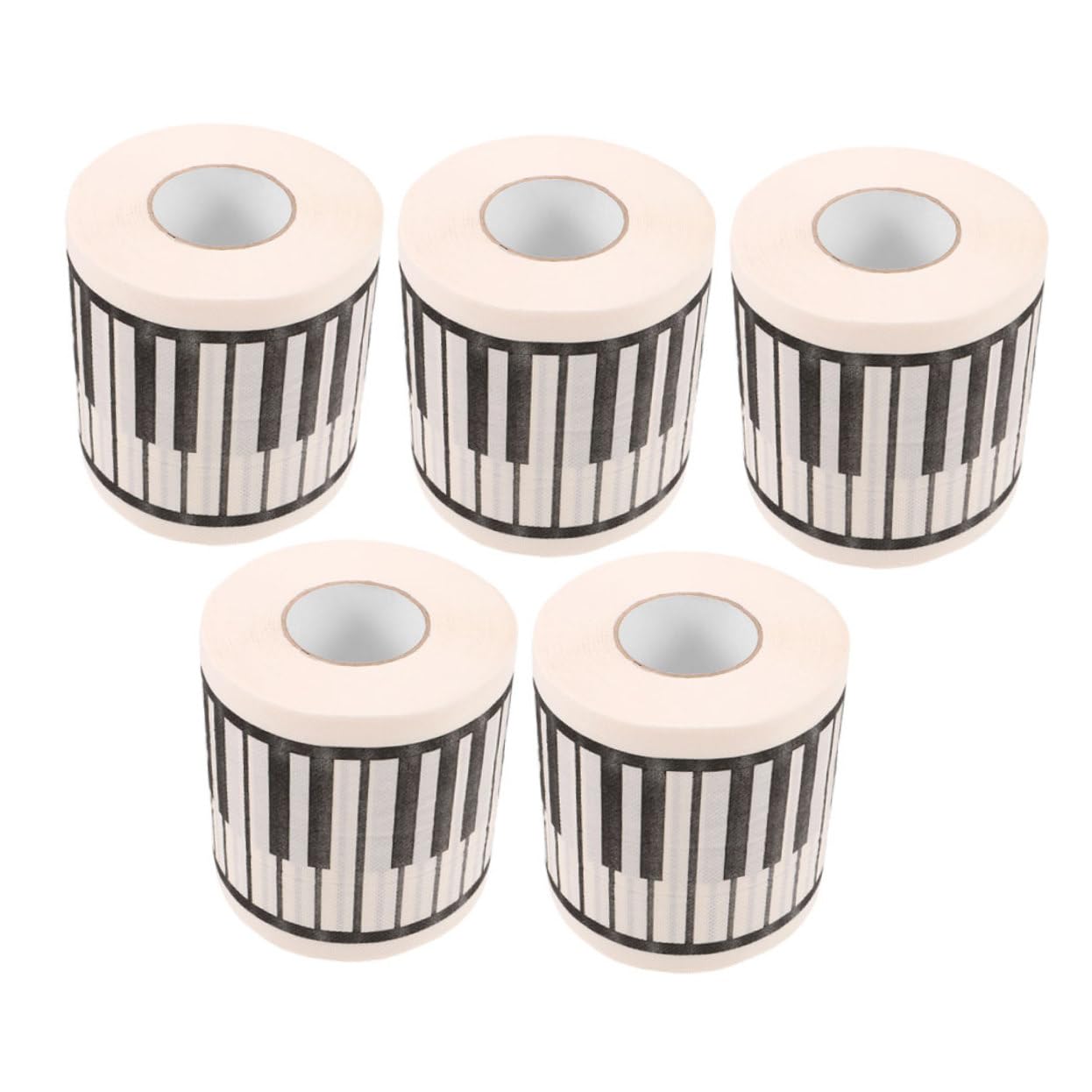 Papel higiénico con impresión de piano de 5 rollos para baño
