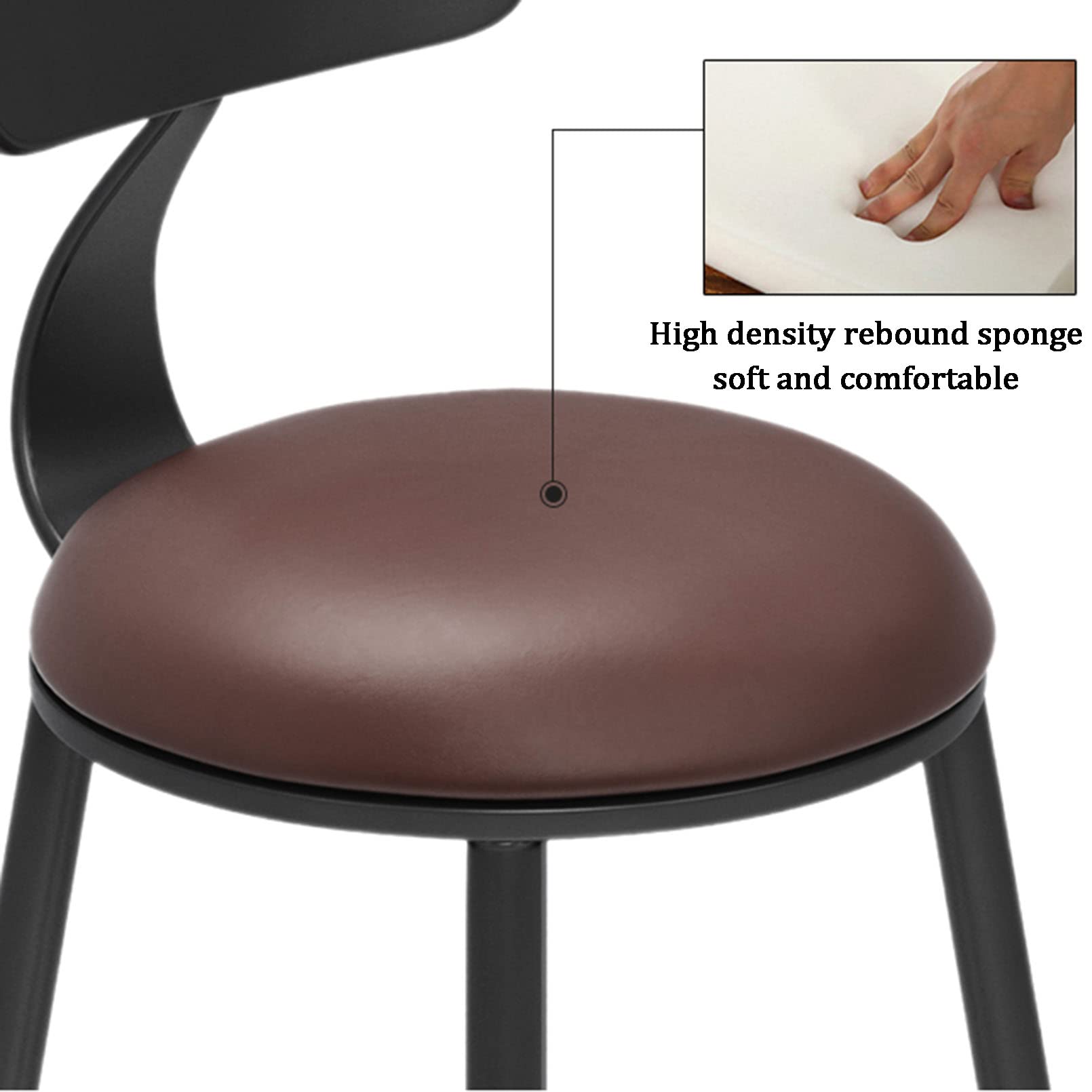 Amazon｜レトロなインダストリアル スタイルのバースツール、2 朝食