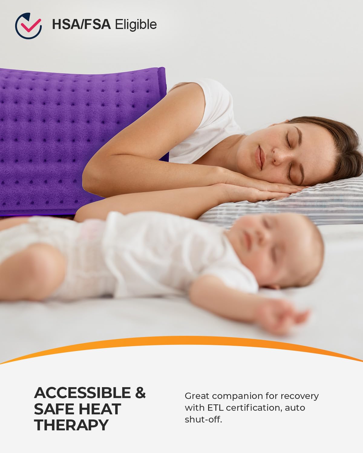 CooCoCo Almohadillas térmicas eléctricas para mujer, almohadilla térmica elegible para FSA HSA para dolor de espalda y calambres menstruales, regalos de cumpleaños para mamá, abuela, esposa, novia,