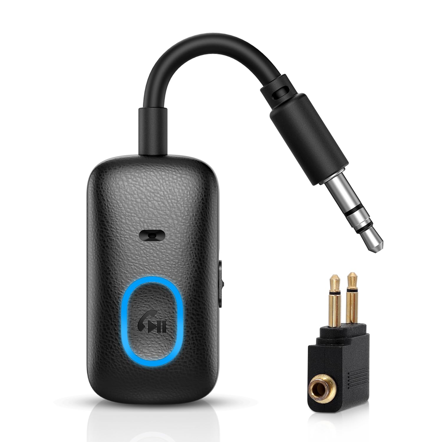 OQIAMX Bluetooth 5.4 Transmitter Receiver 2-in-1, Bluetooth Transmitter Jack 3.5mm, Aux Blue-Tooth Adapter Audio Transmitter Receiver Compatible with BT Headphones, TV, Airplane, Car, Training-image-17