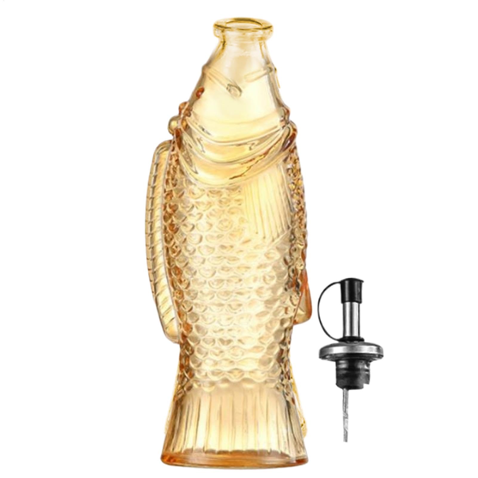 Amazon.co.jp: Fierudeng 魚型ガラスボトル 500ml - ビンテージ魚型
