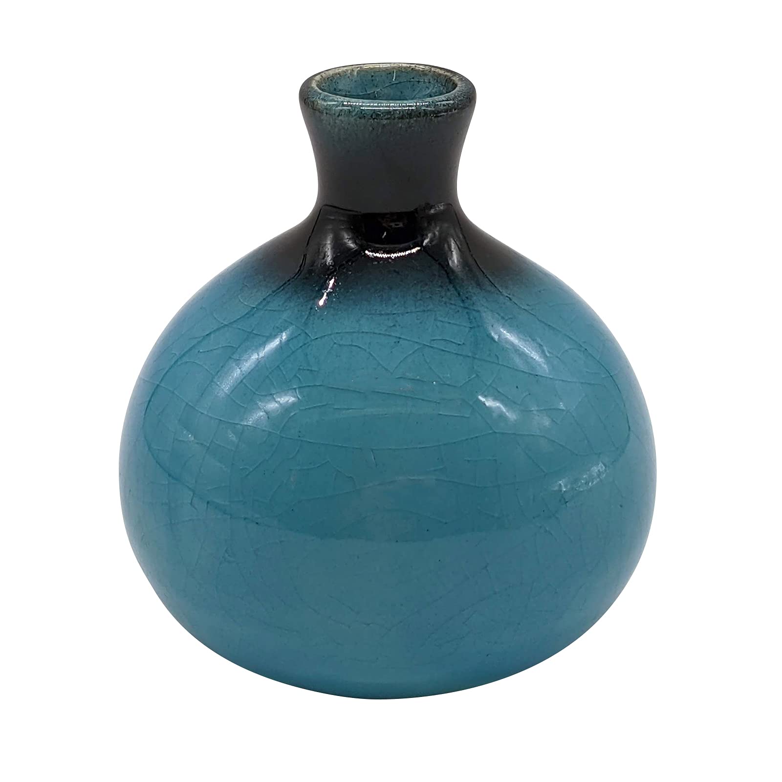 Amazon.co.jp: 美濃焼 東山窯 「 トルコブルー 」 ミニ 花瓶 花器 一輪 