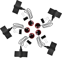 TIMESETL Captadores de microfone de contato piezo com 5 peças captadores autoadesivos para guitarra, violino, viola, violoncelo, banjo, ukulele, bandolim e mais