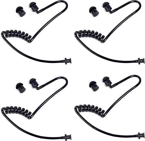 Miniatura 1 de Tubo acÃºstico en espiral de repuesto, tubo de audio de vigilancia para auriculares Motorola Kenwood Baofeng Retevis Walkie-Talkie (transparente con