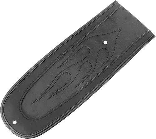 Miniatura 6 de Negro PU cuero llama trasero guardabarros babero para asiento solo para Harley Dyna FXD Super Glide Wide Glide