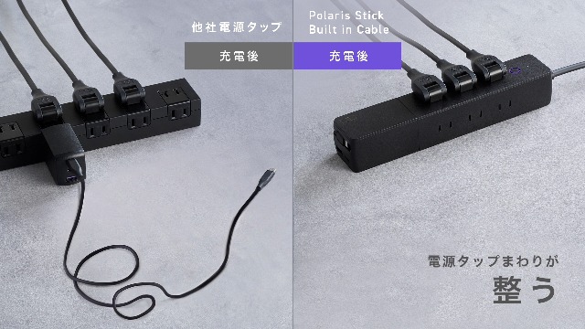 Amazon.co.jp: CIO 延長 電源タップ USB付 Polaris STICK Built in
