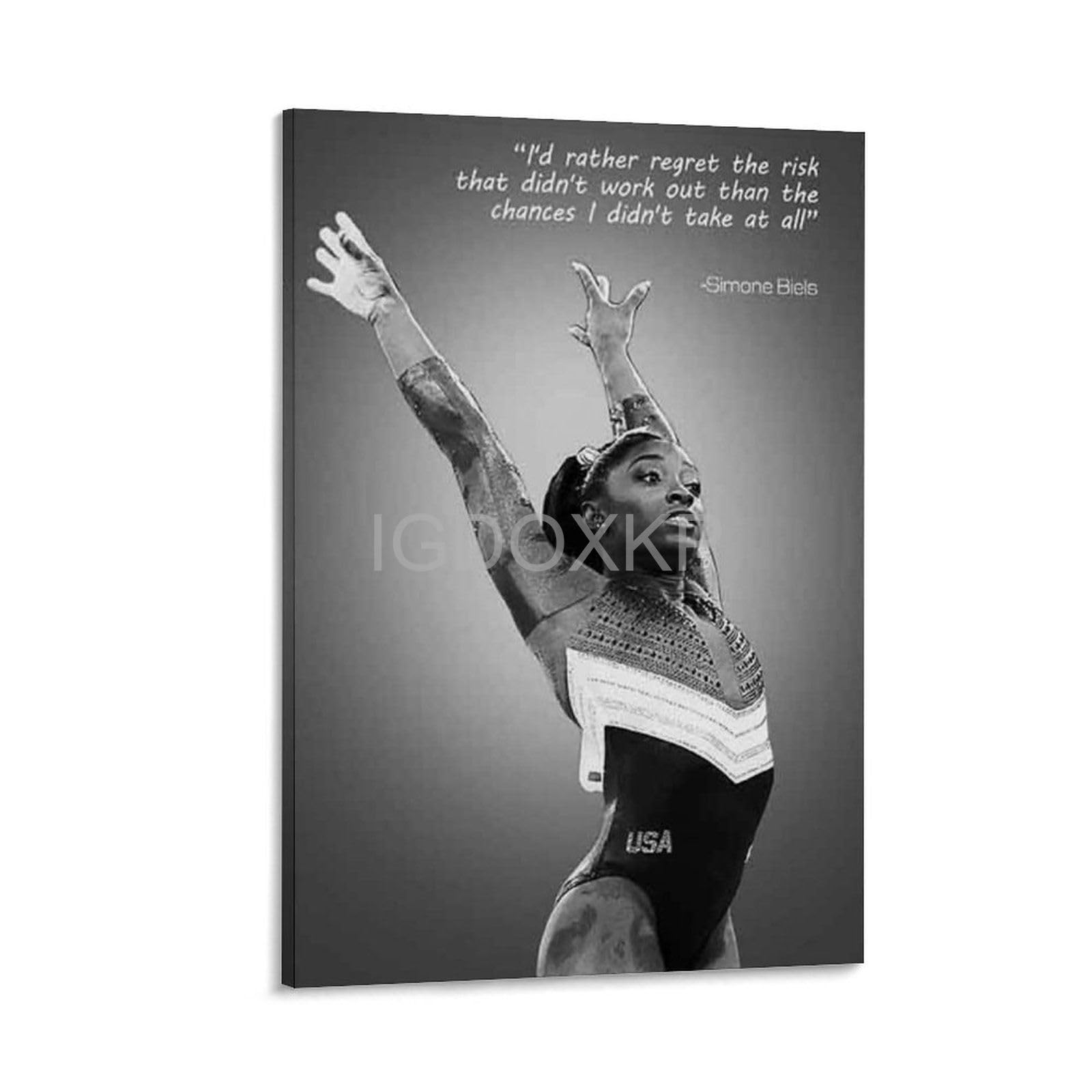 QINGRONG Simone Biles Poster Mural En Polyester Motif Athlète De