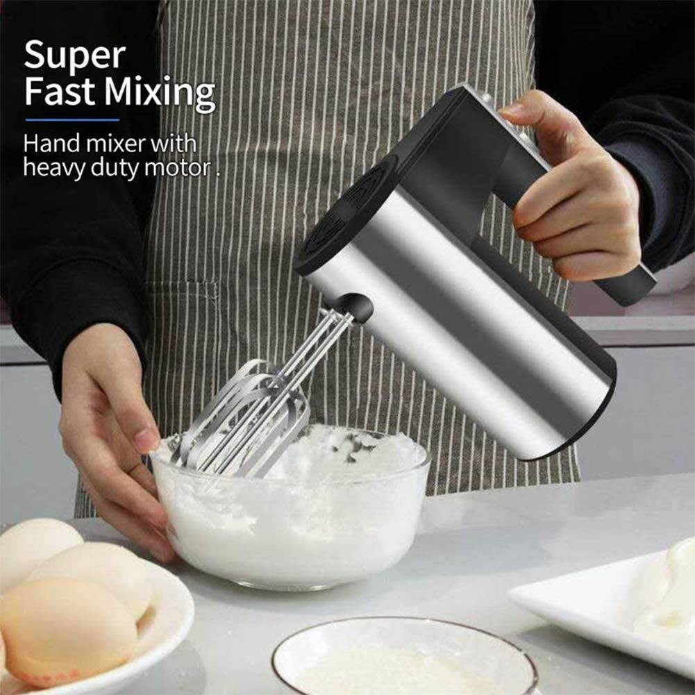 Frullatore a Immersione, Potente Potenza da 300 W, con Motore Turbo per impieghi gravosi, Frusta elettrica da appoggio, per Biscotti, Brownies, Torte, Pasta, pastelle