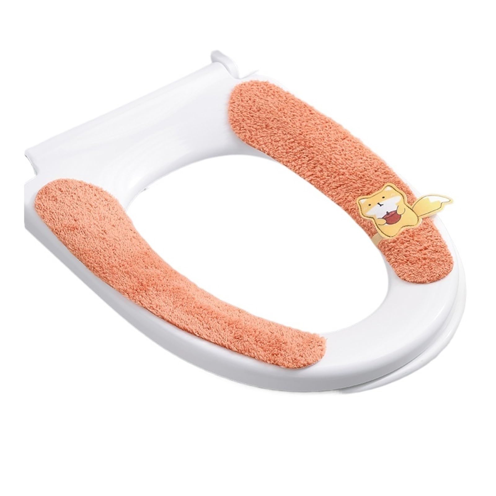 MZSKLW Padded Toilet Seat 2pair Toilet Cushion Household Sticker Adhesive Type Four Seasons Universal Winter Cover(Orange)