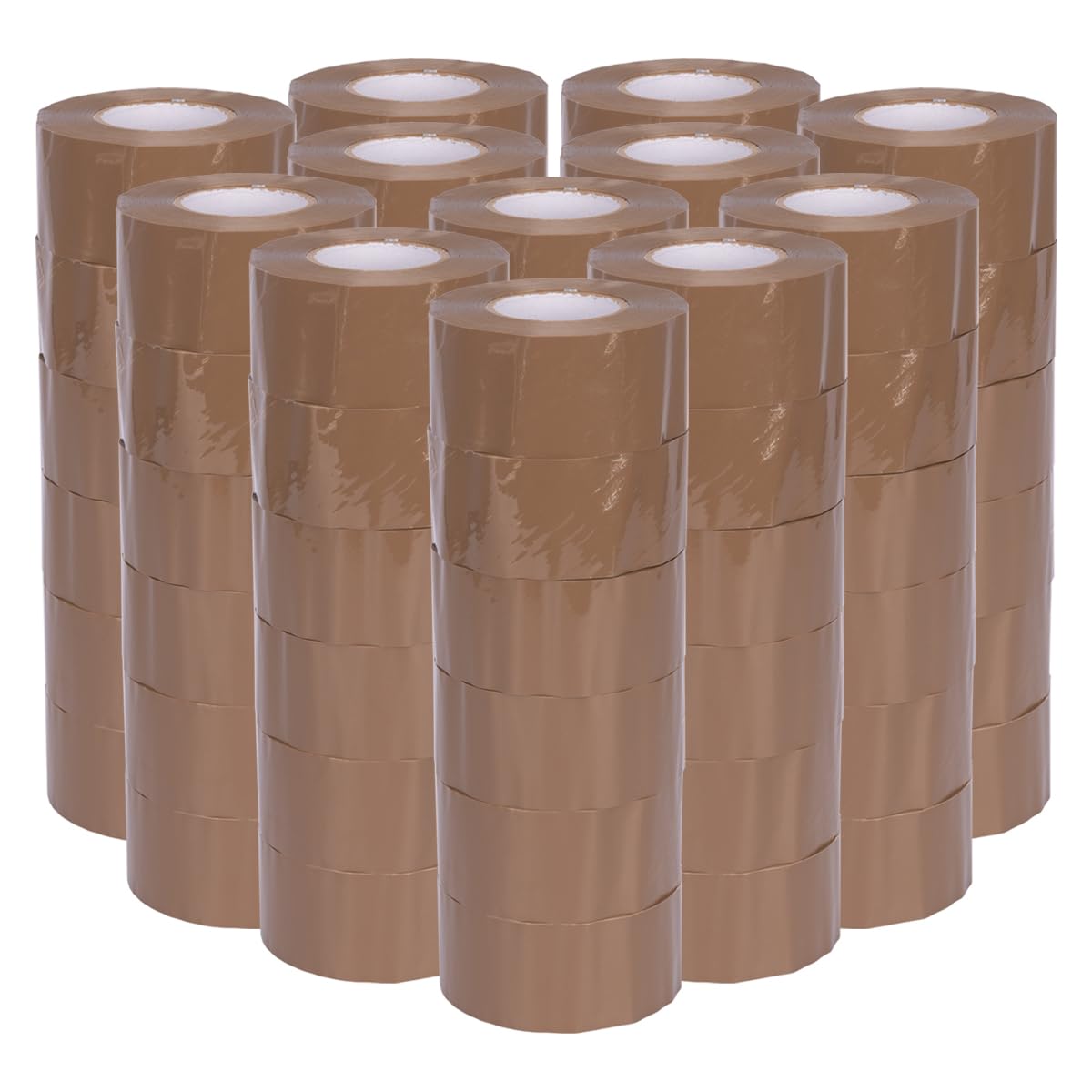 verpacking 72 rollos de cinta adhesiva de polipropileno de alta tachuela, color marrón, 48 mm x 150 m