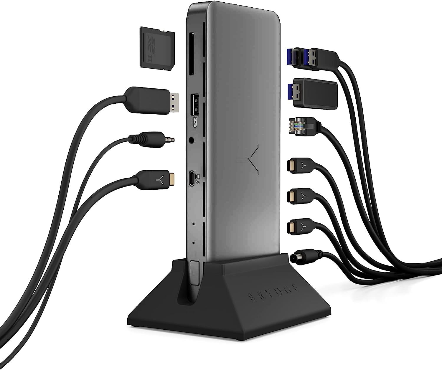 Stone Pro TB4 Thunderbolt 4 Docking Station,12 Ports,90 Watts Charging,Dual 4K Monitors or Single 8K Output,40GB/s Transfer Speed-Windows 10 & 11,macOS 11.0 & ChromeOS Compatible, Space Gray