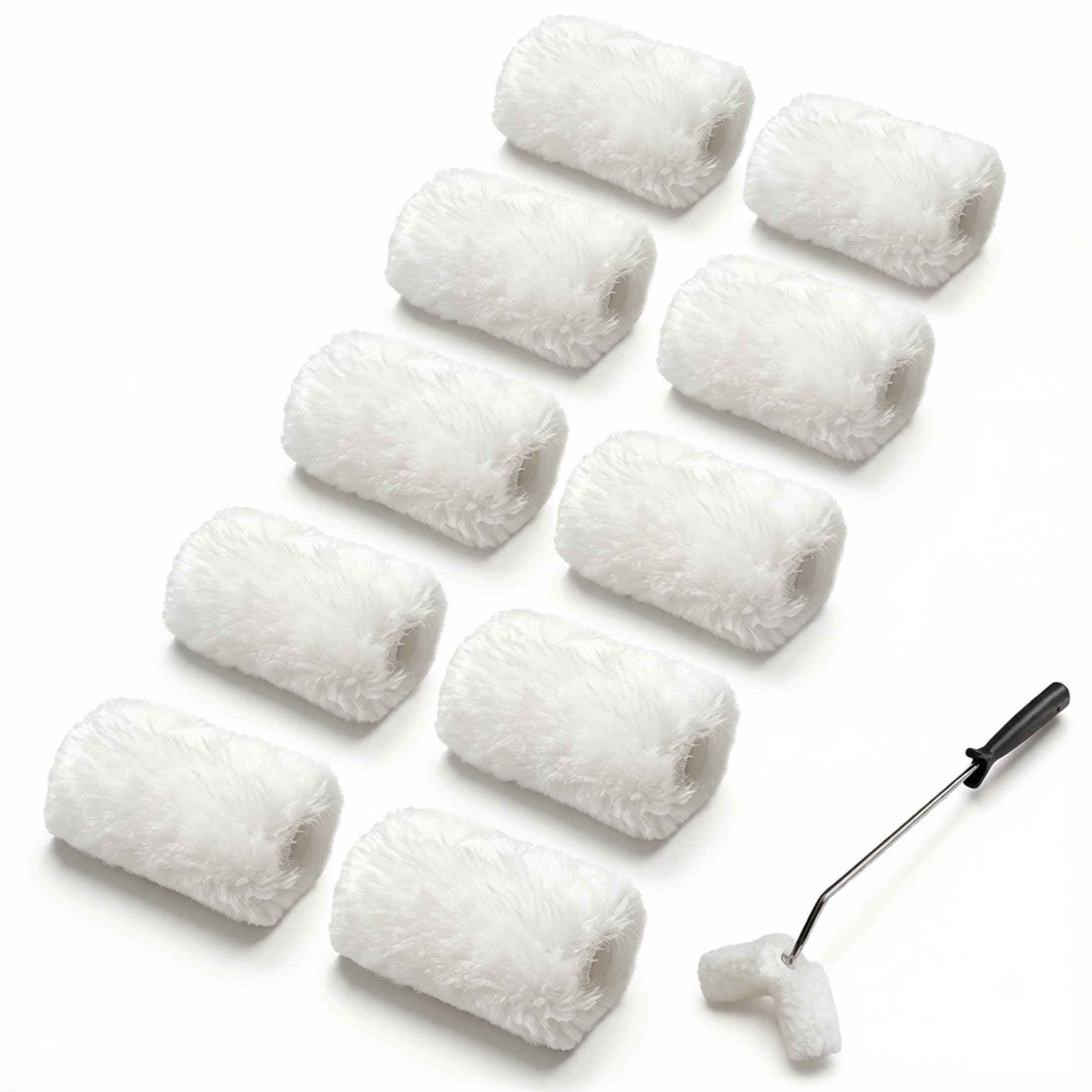 Hanpex 10-Pack Paint Roller Covers,2.4-inch Roller Naps for Flawless Painting – Home & DIY Use
