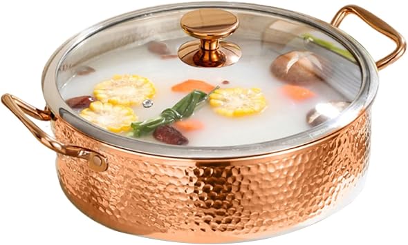 304 stainless steel stockpot, soup pot with lid, hot pot pasta pot