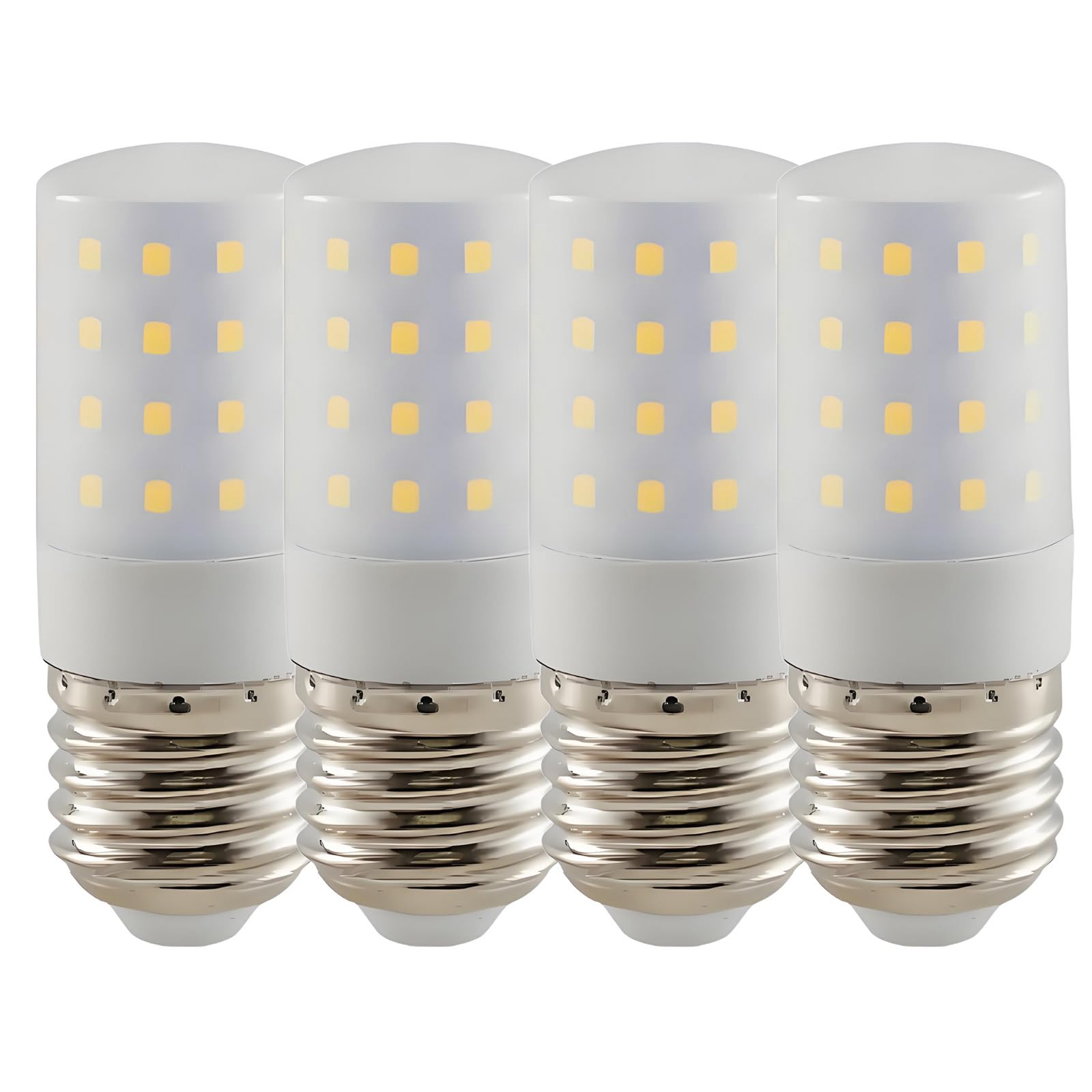 HUAMu E27 LED Corn Light Bulb 7W, 70W Halogen Bulbs Equivalent, Cold White 6000K 700LM, Screw Fitting LED for Ceiling Bulbs, Wall Lamp, Desk Lamp, 85-265V, Not Dimmable, Pack of 4