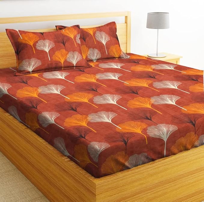 Buy BSB HOME 100 Microfiber bedsheet for Double Bed with 2 Pillow