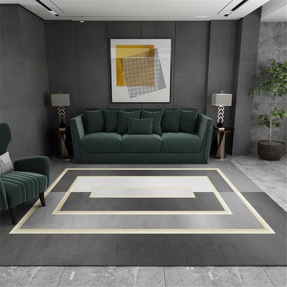 Chambre parentale decoration gris tapis 160x200cm pour grand salon