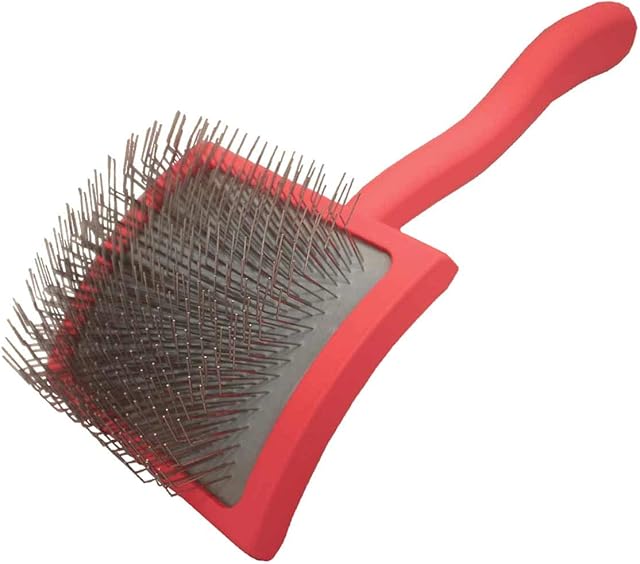 Chris Christensen Big G Dog Slicker Brush, Groom Like a Professional, Fluff Detangle Style, Saves Time Energy, Coral, Large