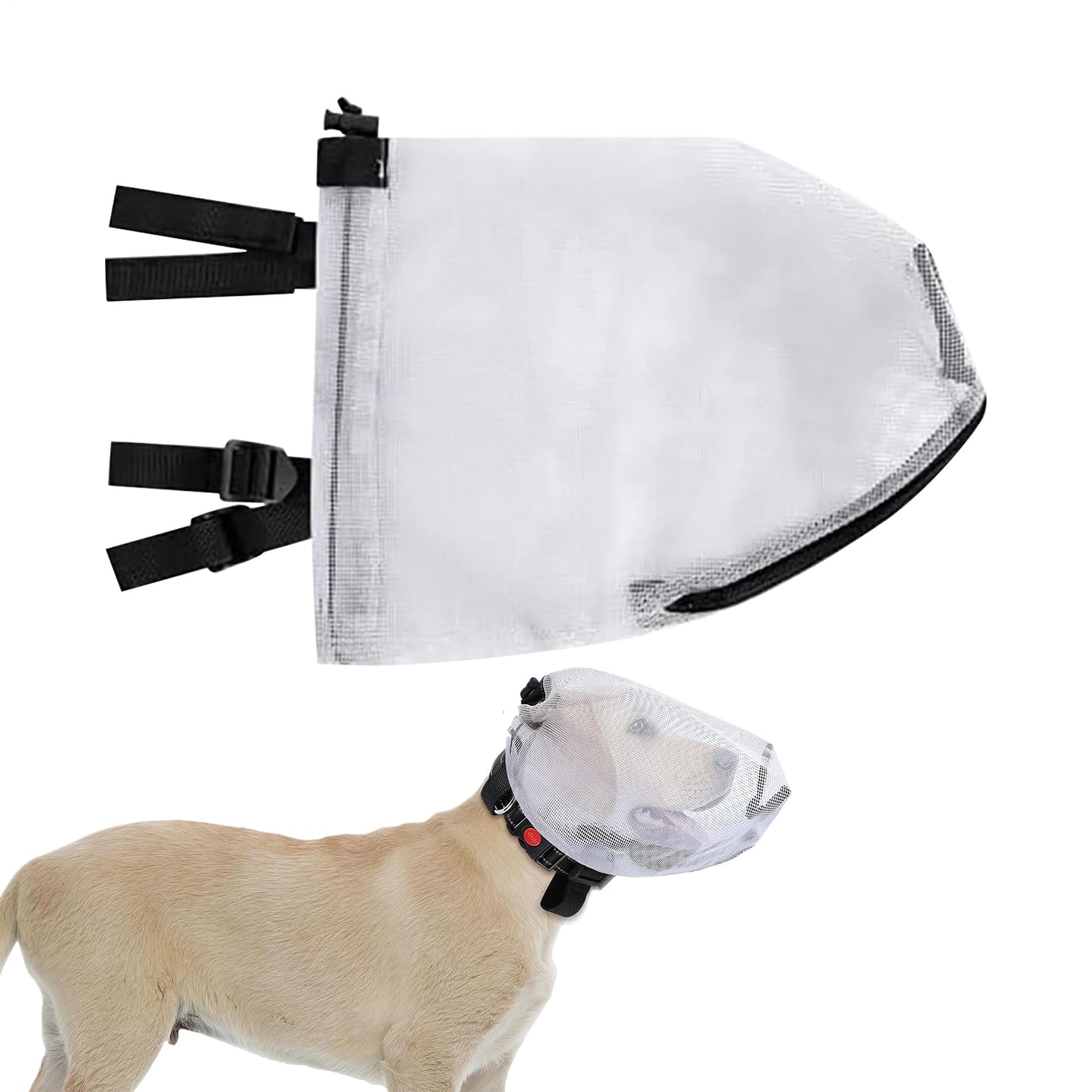 Capucha de malla para perros ligera transpirable antiarañazos