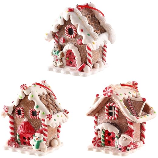 Gingerbread House Ornaments Set