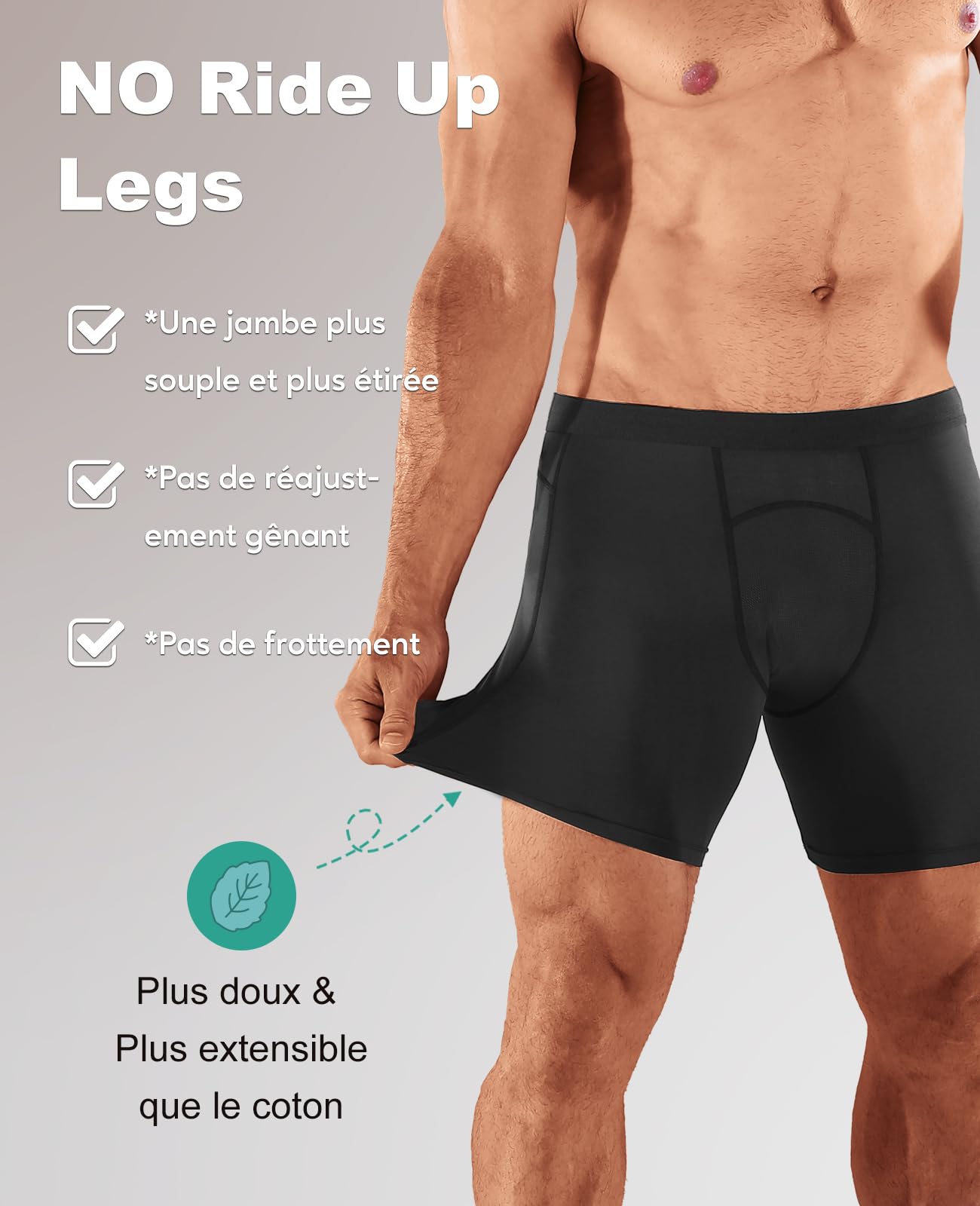 Niksa Caleçon Homme Boxer Sport Lot de 1/2/3