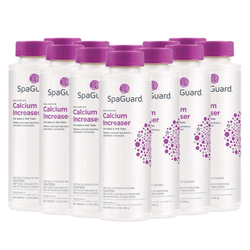 SpaGuard Spa Calcium Hardness Increaser, 12 oz, Pack of 12, Raises Calcium Hardness, Easy to Use Granular Formula, Prevents Equipment Corrosion - hot tubs | Mubboo