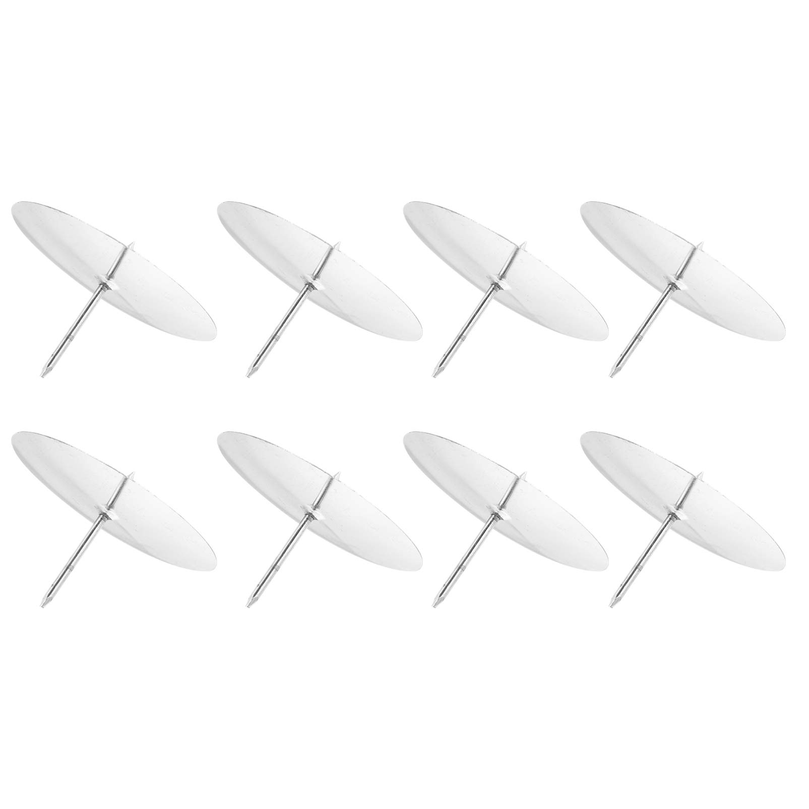 Wakauto8pcs Pillar Candle Plate DIY Handmade Candle Fixing Holder Stand Metal Wreath Candle Fixator Tealight Stand Ornament for Home Shop 6cm