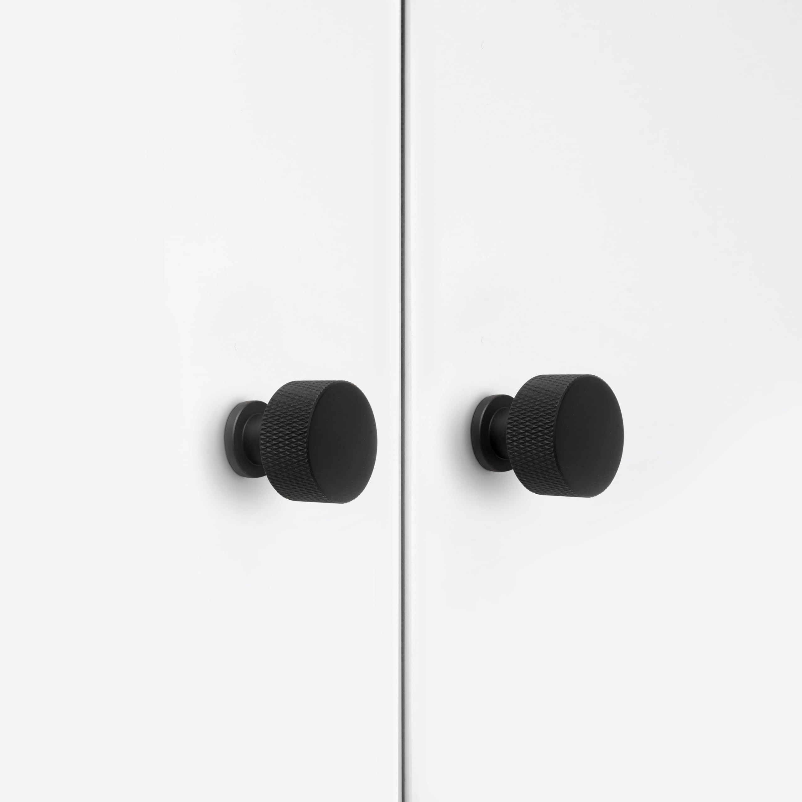 Emuca - Lot de 10 Furniture knobs, Diameter 30mm, Aluminium, Black Painted, 10 unidades - Image 3