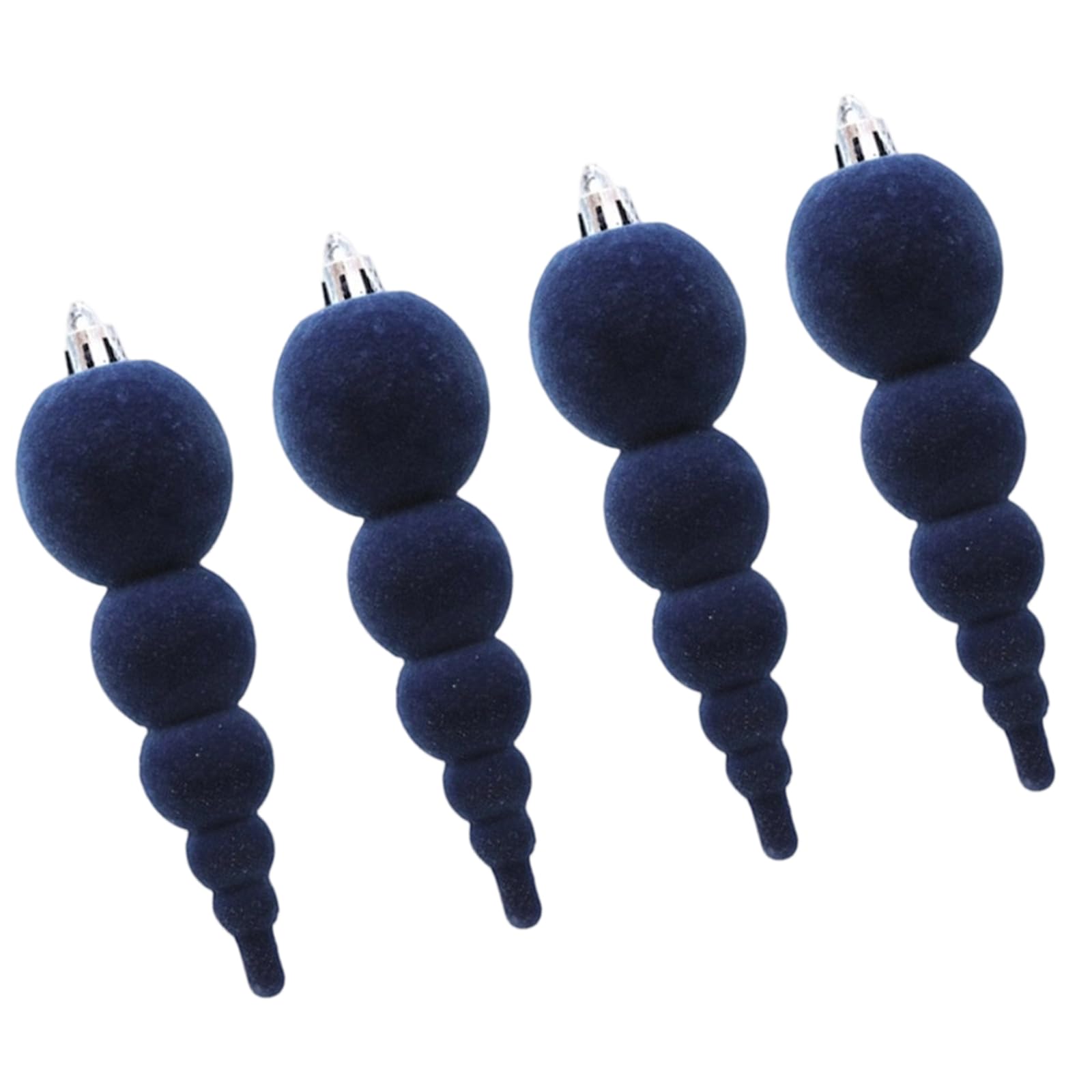 Christmas Flocking Gourd Ornaments 4PCS Premium Velvety Holiday Hanging Decoration for Tree Decoration Christmas Tree Flocking Gourd Decorations