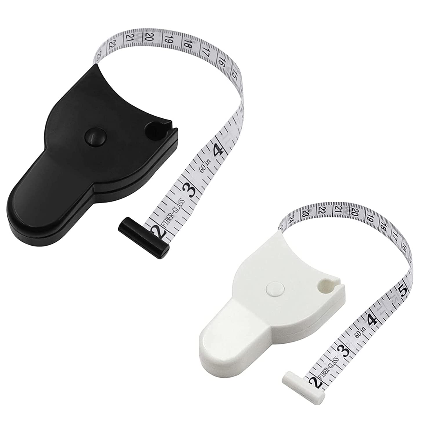 NEEL HOUSE 2 Pack Automatic Body Tape Measure 60-inch(150 cm),Body Measuring Tape Push Button Retract & Lock Pin,Retractable Accurate Measuring Tape for Waist,Bust,Arms,Hips and so on (Black&White) (B09SZJVS2V) Amazon Price History, Amazon Price Tracker