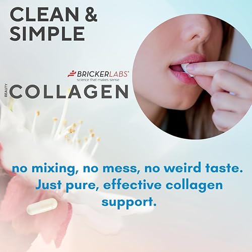 Miniatura 6 de Bricker Labs Colágeno para hombres y mujeres - Suplemento de colágeno hidrolizado tipo I, III, 750 mg, 1 cápsula de colágeno diaria - 120 porciones