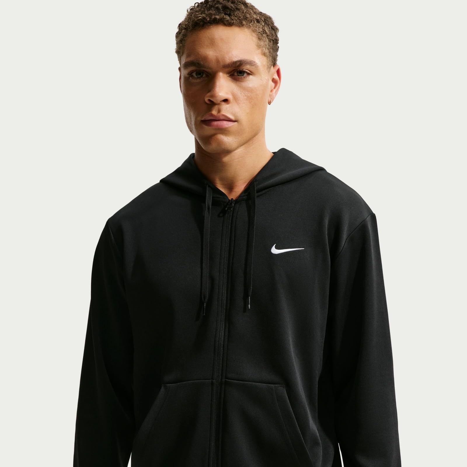 Nike Męska bluza z kapturem Hyverse Dri-FIT UV Fleece Full-Zip Hoodie, czarny/biały, M