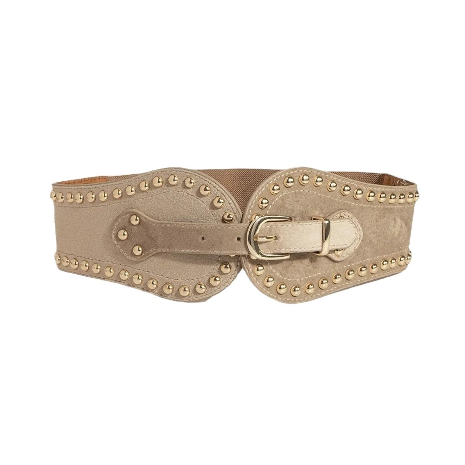 Ceinture large élastique ajustable en daim for femme Pour Femme