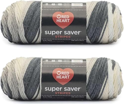 Generic Bulk Buy - Hilo de papel de periódico Red Heart Super Saver, paquete de 2 unidades de 4.97 oz5 onzas, acrílico, 4 medianos (peinado), 236