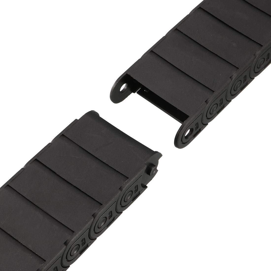 sourcing map cable de cadena de arrastre semi cerrado con conectores finales r28 15x40mm 1.5 metros