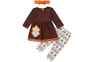 Adorable and Festive Turkey Shirt for Your Little Princess