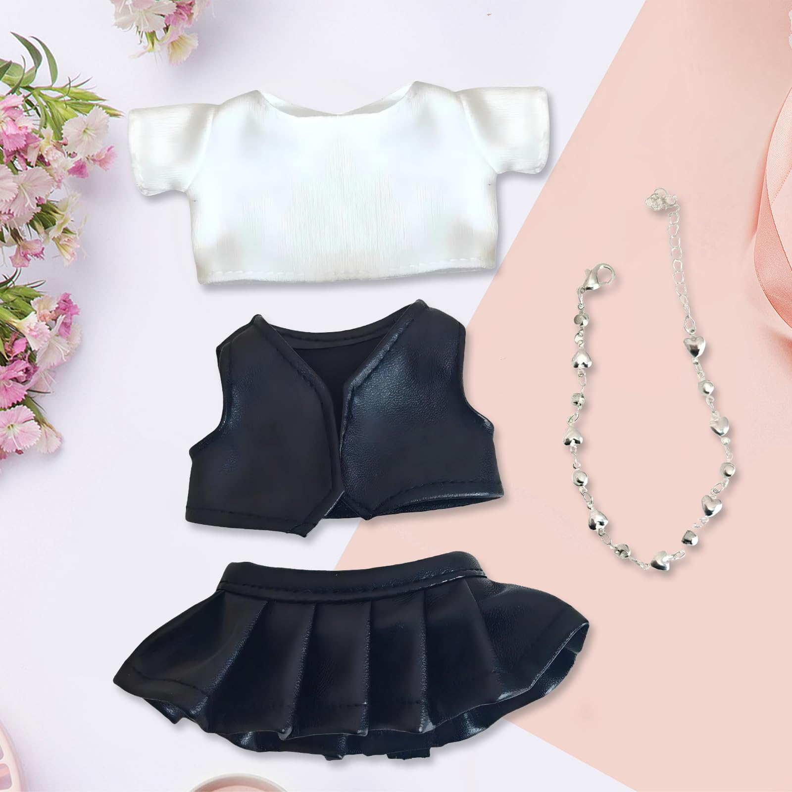 Set 3 Vestiti Per Bambola BOXOB - Abbigliamento Moda Per Bambole 17 Cm