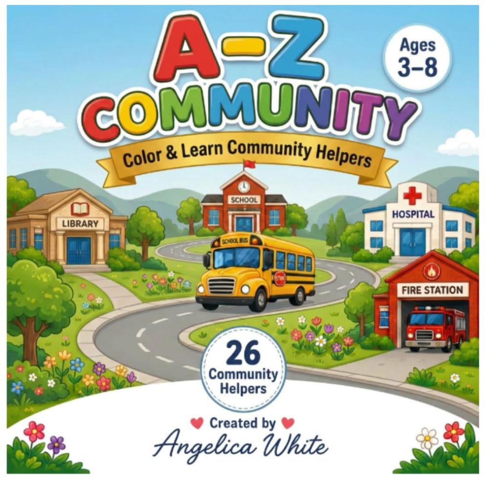 A-Z Community: Color & Learn Community Helpers for Kids